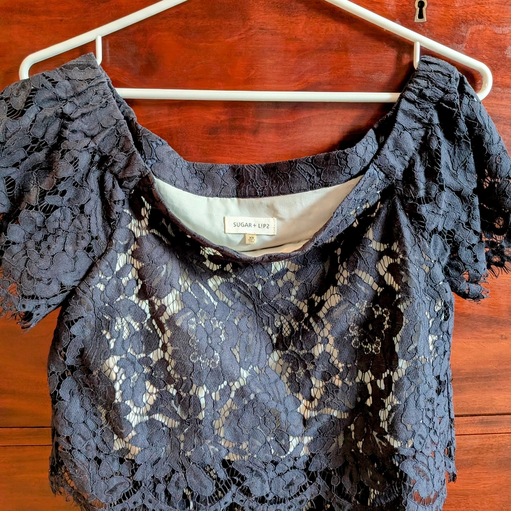 Sugarlips Blue Lace Women's Dress